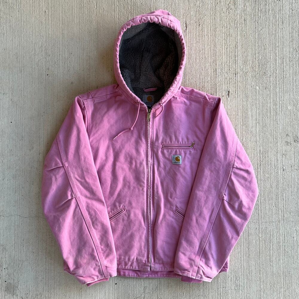 Carhartt WOMENS WJ141 PKR pink hooded work wear jacket